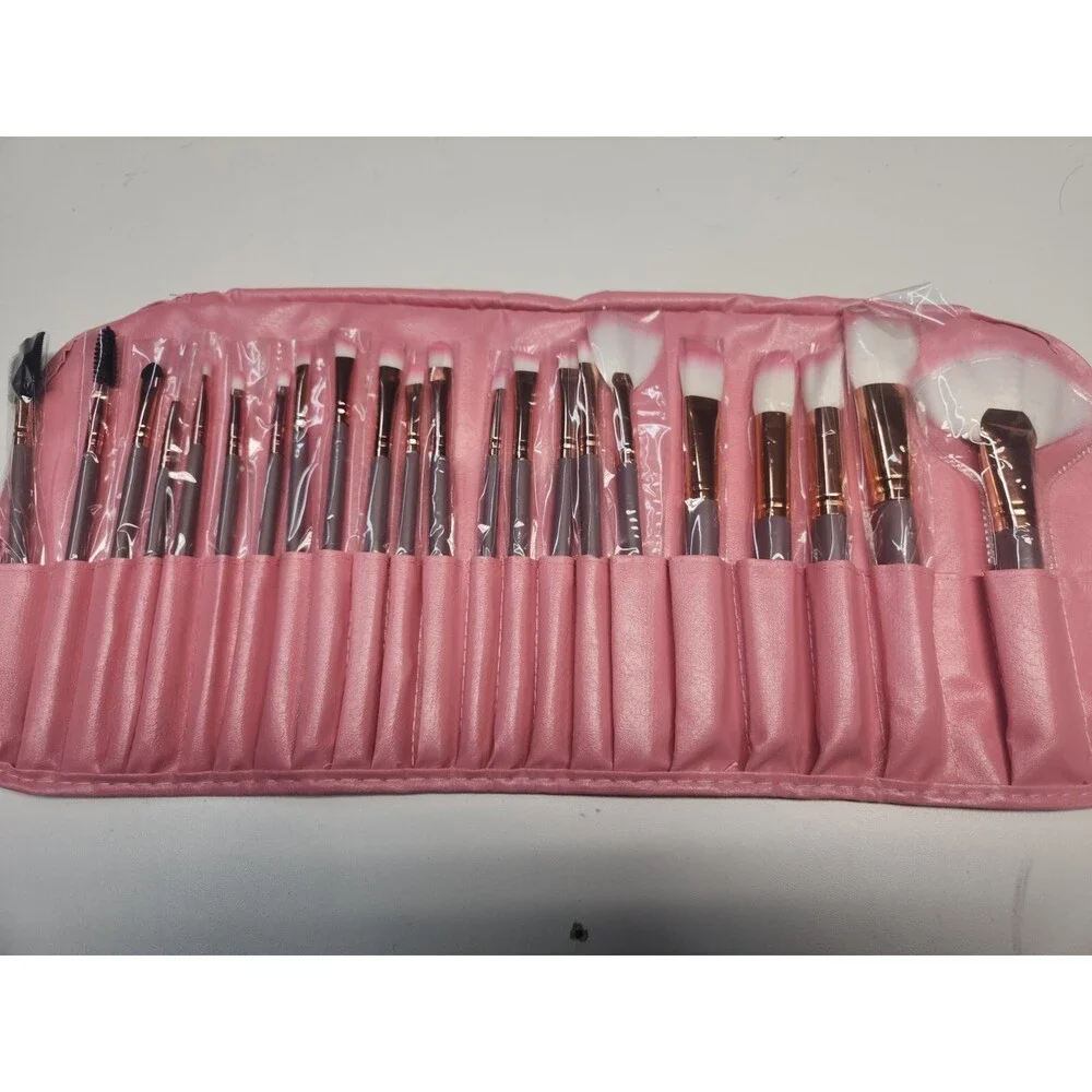 Makeup Kit 22pc Brush Set Professional Beauty Pink Tools Ultra Soft with Bag